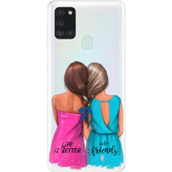 Pouzdro na mobilní telefon Silikonové pouzdro iSaprio - Samsung Galaxy A21s - Best Friends (Odolný silikonový kryt, obal, pouzdro iSaprio - Samsung Galaxy A21s - Best Friends - skvělá ochrana a pružnost, stylový UV potisk, lehkost, tiskne se v České republice)