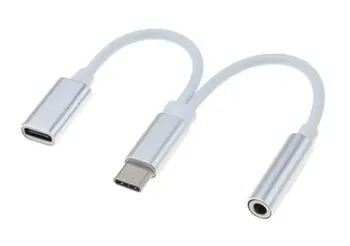 Audio redukce PremiumCord USB-C na audio konektor jack 3,5 mm female + USB typ C konektor pro nabíjení