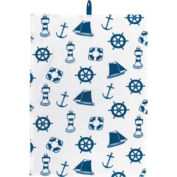 Ručník SEA CLUB Kuchyňský ručník MARITIME námořnický s kotvami 3222