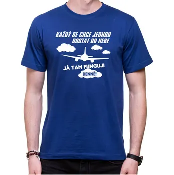 Letecké tričko - Život v nebi, Barva látky tyrkysová modrá, Střih Dámsky, Velikost L