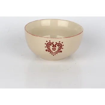 Miska s motivem červeného srdce 13cm