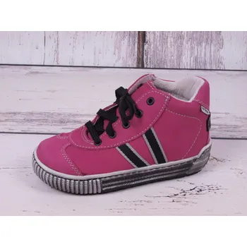 Dívčí polobotky Celoroční kožené boty obuv Pegres Elite kotníkové 1401 růžové velikost: 24