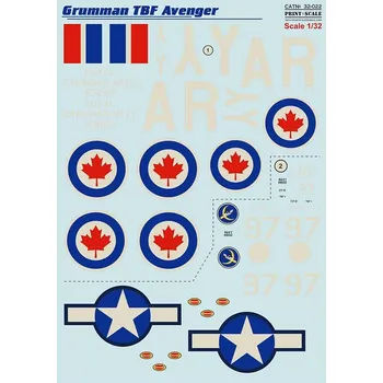 Plastikový model Print Scale 1/32 Grumman TBF Avenger (wet decals)