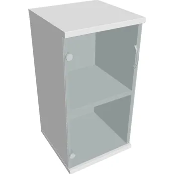 Kancelářský vozík HOBIS skříň policová dvéřová - S 2 40 03 L, bílá + doprava zdarma