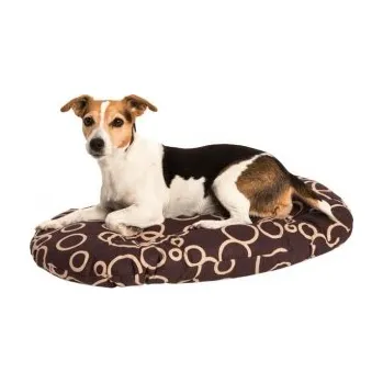 Pelíšek pro psa Polštář ovál bavlněný Bednář hnědo/béžový 100cm