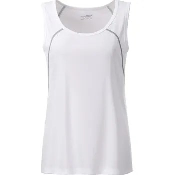 Daiber Dámské funkční tílko Sports Tanktop JN493 Barva: Bílá - Stříbrná, Velikost: XL