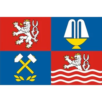 Vlajka Karlovarský kraj vlaječka - 11 x 16 cm - nasunutí, zavěšení