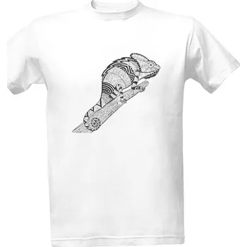 Pánská móda Tričko s potiskem Chameleon - vybarvi si pánské