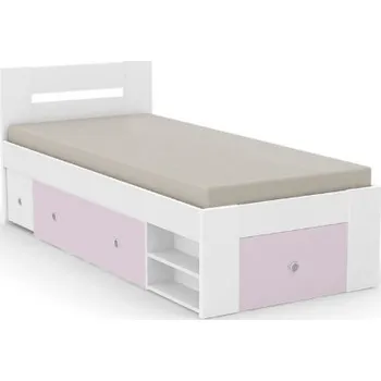 Postel Postel Rea Larisa 90 x 200cm s čely-bílá Bílá/rose