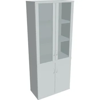 Kancelářský vozík HOBIS skříň policová dvéřová - S 5 80 09, šedá + doprava zdarma