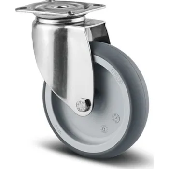 Dvoukolový ruční vozík Nerezové přístrojové kolečko PJO 125, otočné,plotýnka