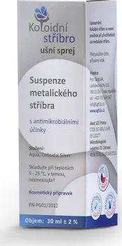 Koloidní stříbro Ušní aplikátor ve spreji 20 ppm 30 ml