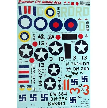 Plastikový model Print Scale 1/48 Brewster F2A Buffalo Aces (wet decals)