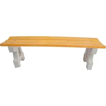 Zahradní lavice HTI Betonová lavička Klasik bez opěradla KA-B1004 Délka latí: 1500 mm, Typ ukotvení: klasické (šrouby), Typ betonu: hladký