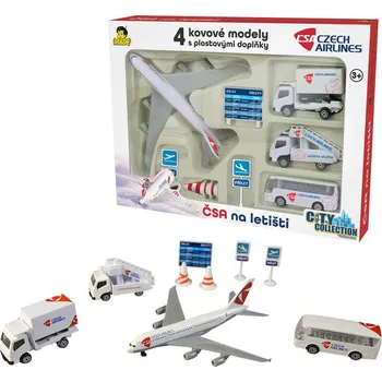 letadlo a vrtulník Made České Aerolinie na letišti set