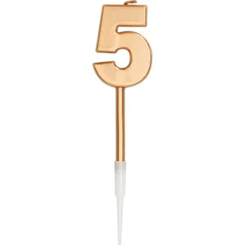 Dortová svíčka Folat SVÍČKA bronzová metalická 5