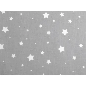 Bavlněná látka hvězdy - 8 (130) šedá sv.
