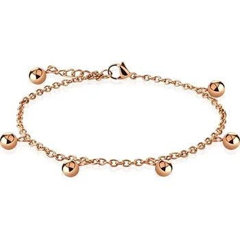 Náramek Šperky4U Dámský zlacený ocelový náramek na nohu - RN1145