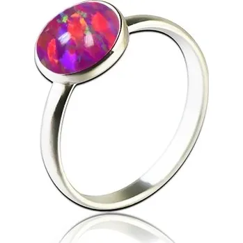 Prsten NUBIS® Stříbrný prsten s opálem - velikost 54 - NBP95-OP23-54