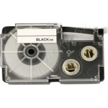 Pásek do tiskárny Casio XR-18FRD , 18mm x 8m, černý tisk / signální červený podklad, kompatibilní páska