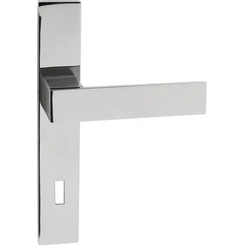 Dveřní kování Štítová klika JNF kování SQUARE 142 nerez Provedení: klika na eurookno, Povrch: LN / BN / LN - leštěná / broušená / leštěná nerez, Rozteč: 72 8584138172928