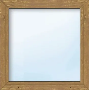 Okno Plastové okno jednokřídlé ARON Basic bílé/zlatý dub 900 x 950 mm DIN levé