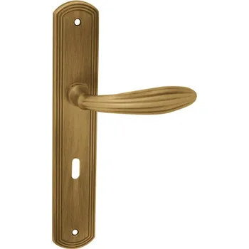 Dveřní kování Štítová klika TUPAI kování TI SOFIA 1911 mosaz Provedení: kl./kl. s PZ otvorem pro vložku, Povrch: OGS - Bronz česaný mat ( 77 ), Rozteč: 90 8584138029925