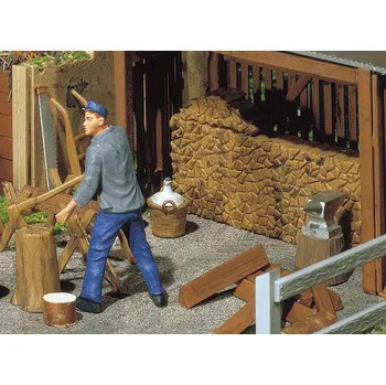 Modelová železnice Palivové dříví s nářadím G - Faller Pola 333213 (Zahradní železnice)