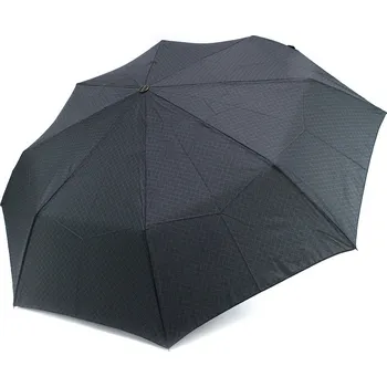 Deštník Šedý plně automatický skládací pánský deštník s čárkou Thiago