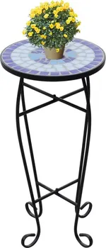 Zahradní stůl VidaXL Mozaikový odkládací stolek bílý/modrý