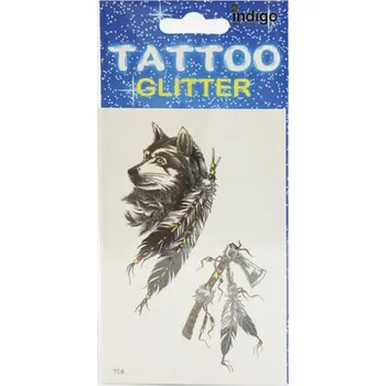 Odstranitelné tetování Recenze Happy Spirit - Tetování Vlk s pírky