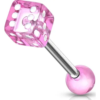 Piercing Šperky4U Piercing do jazyku - hrací kostka - PJ01087-P