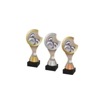 Petanque trofej barevně rozlišená - Barva: Stříbrná Výška: 23,5cm Text: Žádný