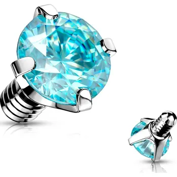 Piercing Šperky4U Ozdobný kamínek k mikrodermálu, průměr 4 mm - MD020-04Q