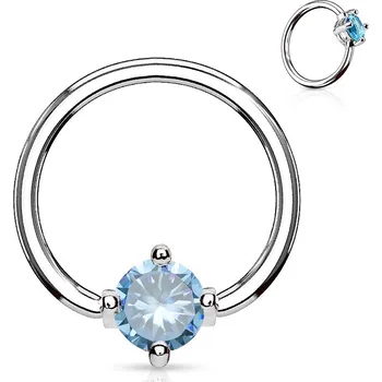 Piercing Šperky4U Piercing - kruh s kamínkem - K1021-Q