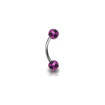 Piercing Šperky4U Piercing do obočí - fotbalový míč - OB01083-A