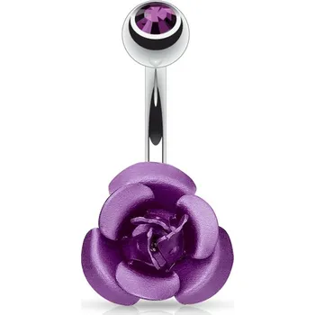 Piercing Šperky4U Piercing do pupíku - růžička - WP01065-A