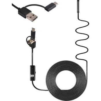 Webkamera 5m / 8mm HD endoskop pro PC a Android USB / microUSB / USB-C Hard