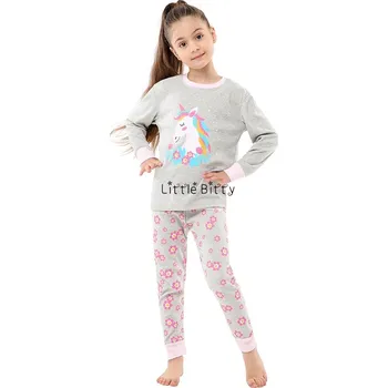 Unicorn (Jednorožci) Dětská dívčí dlouhá pyžámka Jednorožec (Unicorn) Motiv: Jednorožec, šedá, Velikost: 8T