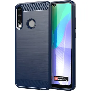 Pouzdro na mobilní telefon Pouzdro Carbon Case pro Huawei Y6p modré