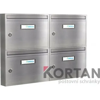 Poštovní schránka Poštovní schránka E-01 paneláková - na stěnu - NEREZ