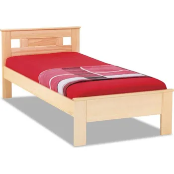 Postel Krajča Jednolůžková postel z masivu Nora 90 x 200 cm Povrchová úprava dřeva: Bezbarvý lak PUR, Druh dřeva: Jasan