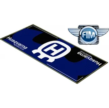 Koberec pod moto Husqvarna černo/modro/bílý, 80x200