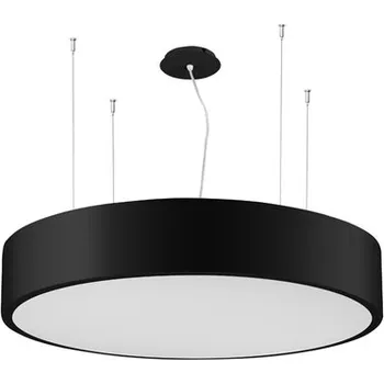 Ledshopik Závěsné kruhové LED svítidlo RENA-L | černé | 100W | 80cm | 8500lm | - TEPLÁ BÍLÁ - 3000K