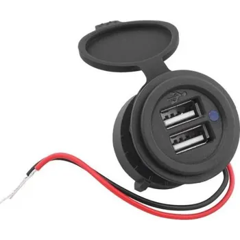 Měnič napětí Měnič napětí 12/24V 2x USB zásuvka 5V / 4,2A (Adaptér 12/24V -> 2x USB 5V / 4,2A)