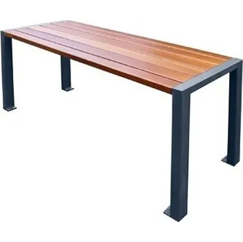 Zahradní stůl Parkový stůl Adina - Palisandr, Kovářská čerň, Prodloužené k zabetonování