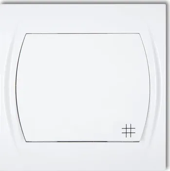 vypínač KARLIK křížový vypínač bílý podsvícený