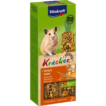 Krmivo pro ptáka Vitakraft Kracker křeček med+špalda 2ks112g