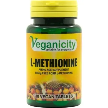 Aminokyselina Veganicity L-Methionine 500mg, 30 vegan tablet