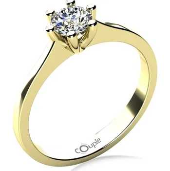 Šperk Couple, Oblíbený zásnubní prsten Layla, žluté zlato a zirkon, vel. 53, prům. 16.9 mm, 585-68-1-4090.0Z00.0.53.001